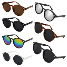 Round Sunglasses Circle Glasses Oval Womens Shades Ladies Black Mens Rainbow