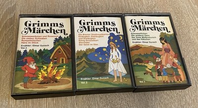 3x Kinder Hörspiel Kassetten MC's Grimms Märchen Vol. 1+2+3 Marcato