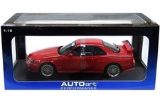 AutoArt 1/18 Nissan Skyline R34 GTR 1999 Red Performance Diecast Model