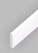  5 metre - 30mm PVC PLASTIC TRIM.   WHITE