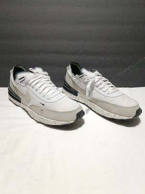 Size 13  -  Nike Waffle One Crater Mens  White Black Athletic Running  Sneakers