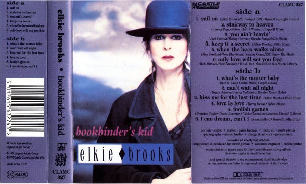 Elkie Brooks Bookbinder's Kid cassette UK Castle Communications 1993 CLAMC327