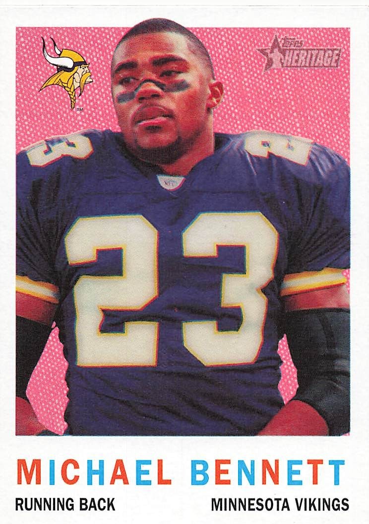 MICHAEL BENNETT 2005 TOPPS HERITAGE FOOTBALL #212
