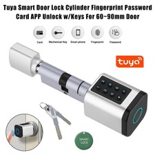 Smart Fingerprint Door Lock 60mm 90mm Biometric Door Lock Card Tuya App Control