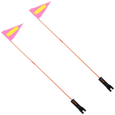 #ad 2 Pcs Bike Cycling Handlebar Safety Flag Caution Flags for Bikes $29.35