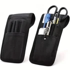 2x Black Belt Pen Holder Pocket Protectors for Pens and Pencils Molle Pen Pouch