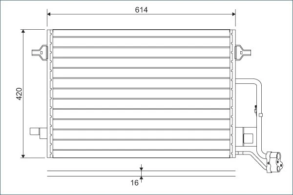 CONDENSER AIR CONDITIONING 817679 FOR SKODA VW AZM 2.0L BSS 2.0L AWT 1.8L 4cyl - Image 2 of 4