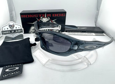 OAKLEY MONSTER DOG CRYSTAL BLACK W/ BLACK IRIDIUM SUNGLASSES 05-012 VINTAGE RARE