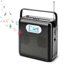 Portable CD Player with Bluetooth, Built-in 6.2 x 2.3 x 6.8 inches, Black