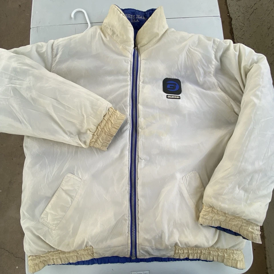 Vintage 90s Guess USA Reversible Puffer Jacket Hong Kong Nylon Men’s XL - Image 4 of 4