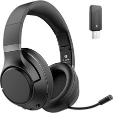 COOSI H300 Wireless Headphones Over-Ear Bluetooth Headset w/ Mic Black
