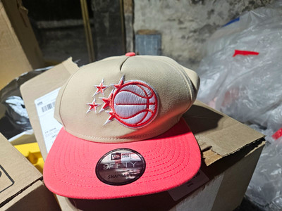 New Era 9FIFTY A-Frame Beige/Pink Snapback Adjustable Hat One Size Polyester