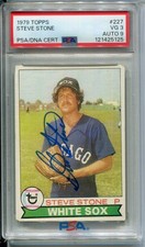 1979 Topps Steve Stone #227 Certified Authentic Auto PSA 3 DNA 9 Auto
