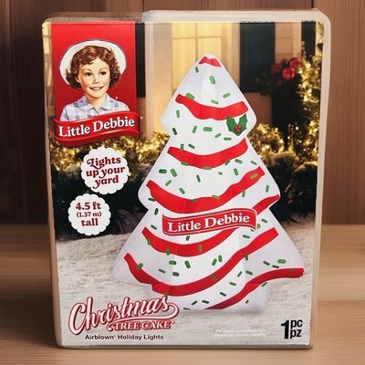 Little Debbie Christmas Tree Cake Inflatable Airblown Holiday Lights 4.5 ft
