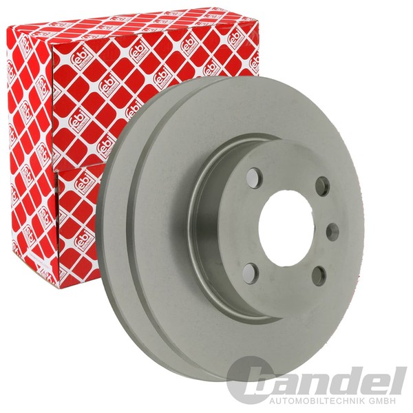 2X Febi Bremsscheiben Ø240Mm Hinten Passend FÜR Opel Combo Corsa Tigra-image