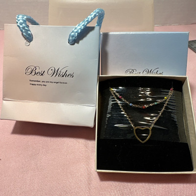 Best Wishes Necklace Gift Set Multi Colored Beads