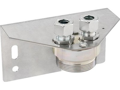 Halterung für 1-Stutzen Gaszähler G2, 5-G4-G6 2'' x RVS 18, 180° drehbar