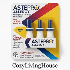 Astepro Allergy Nasal Spray 120 Sprays Each 3 Pack (360 Total) Antihistamine