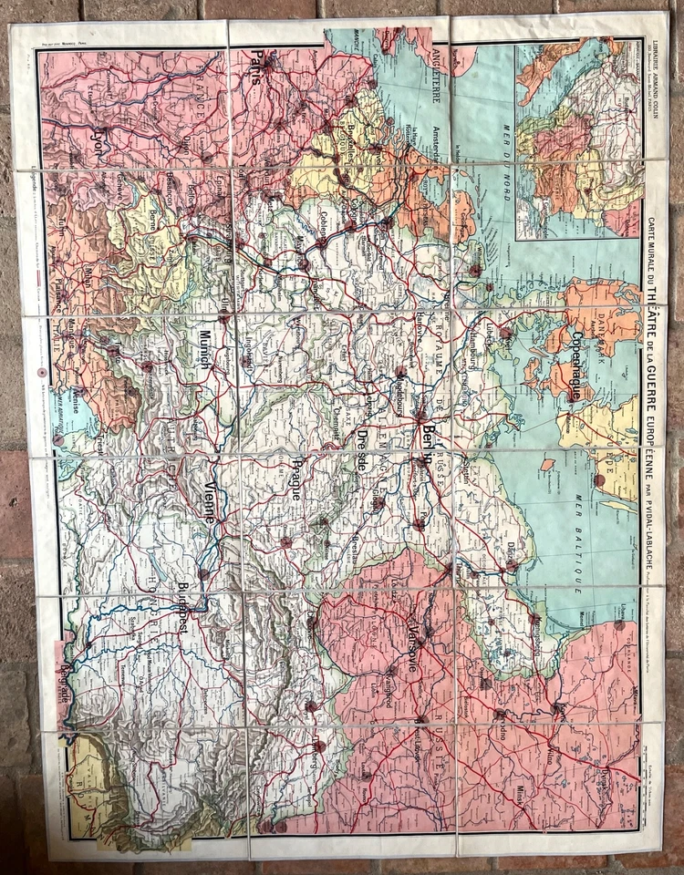 carte Vidal Blanchard de la guerre 14/18 camps militaires - Photo 1/4
