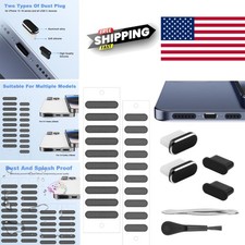 USB C Dust Plug for iPhone 15 16 17 Series with Speaker Cover and Cleaning Brush