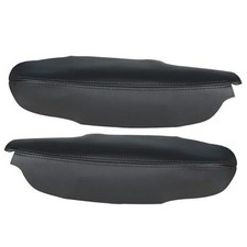 Artificial Leather Car Front Door Panel Armrest Cover 2Pcs Replacement for