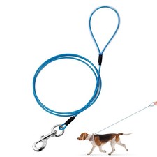 Chew Proof Dog Leash,6FT Metal Cable Lead,Heavy Duty Leash Made of Coated Wir...
