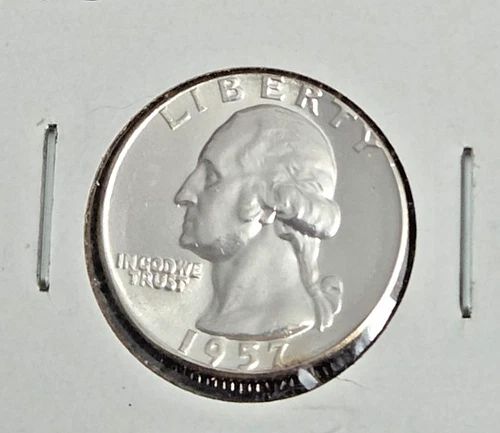 1957-P Uncirculated BU Silver Washington Quarter!
