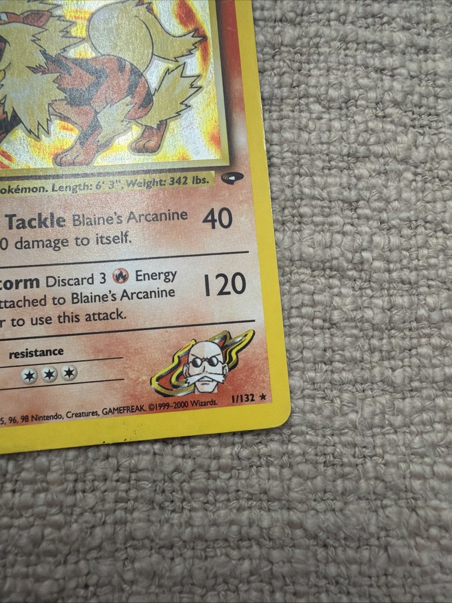 Pokémon TCG Blaine's Arcanine Gym Challenge 1/132 Holo Unlimited