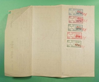 DR WHO 1974 VIETNAM DOCUMENT WITH REVENUE SAIGON RECEIPT R31207