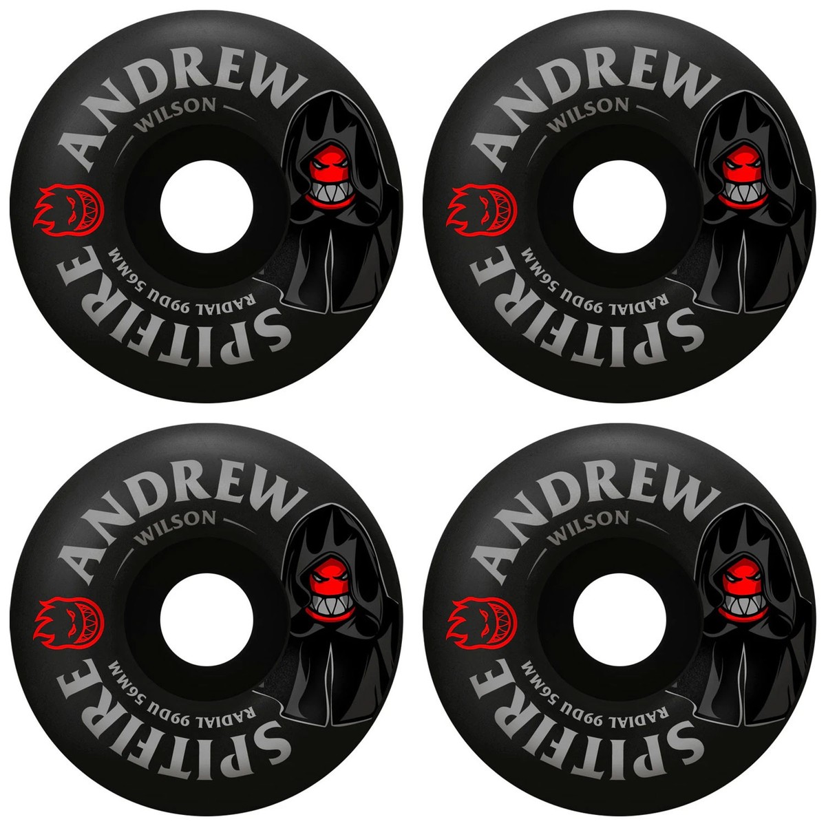 Spitfire Skateboard Wheels 56mm F4 99A Andrew Wilson Burn