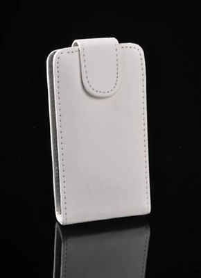 KLAPPTASCHE KLAPPSCHALE ETUI FLIP CASE VERTIKALE HÜLLE Kunstleder WEISS