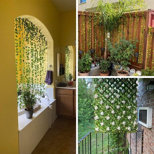 Artificial Ivy Leaf Fake False Hanging Trailing Plant Garden Outdoor Party Decor - Picture 8 of 15