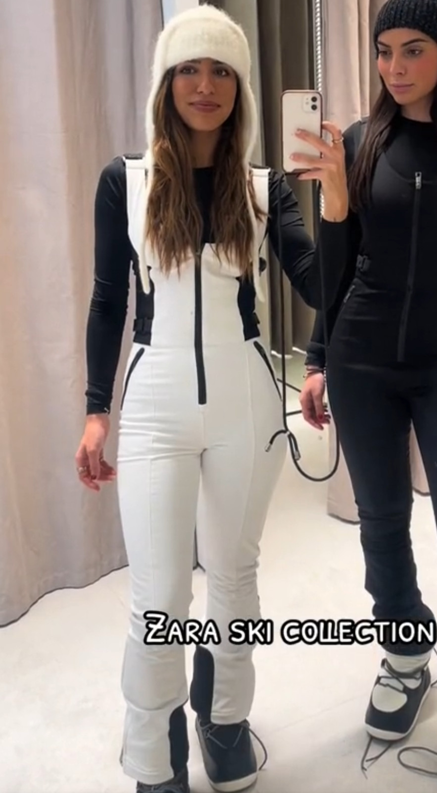 Zara Ski Collection Windproof Waterproof Flared Dungarees XS S M 8073/033 New image 8