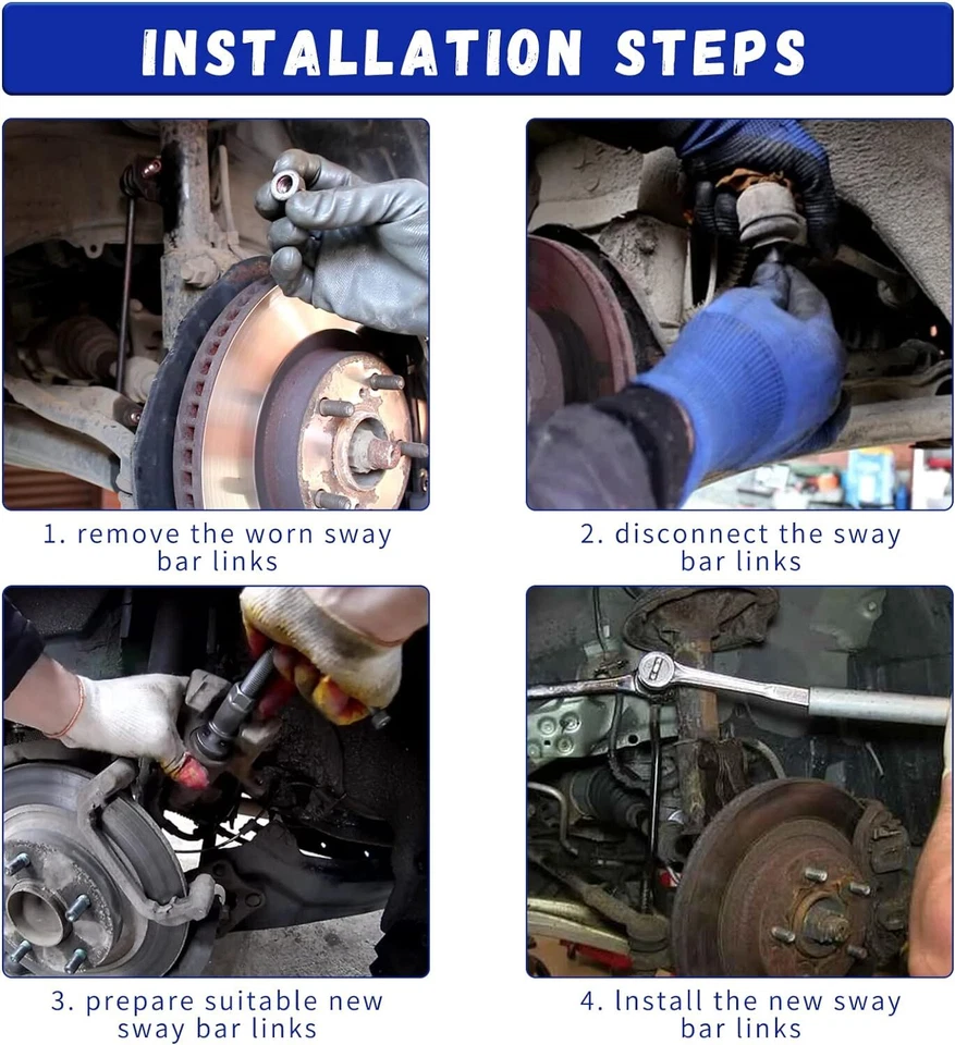 2 звена переднего стабилизатора подвески для Chevy Silverado Sierra 1500 2007-2016 Tahoe GMC Yukon - Изображение 2 из 4