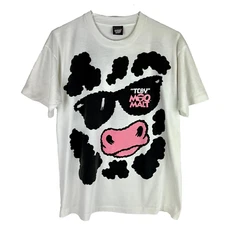 TCBY Moo Malt Frozen Yogurt Vintage 90s T Shirt Mega Print Screen Stars Best XL