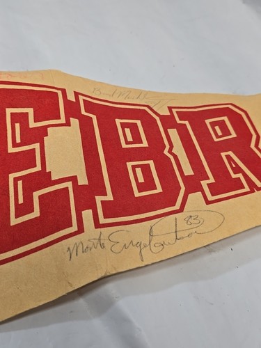 🔴 1984 Nebraska Huskers Mens Basketball Autographed Benefit Pennant 29" x 12" - Picture 6 of 19