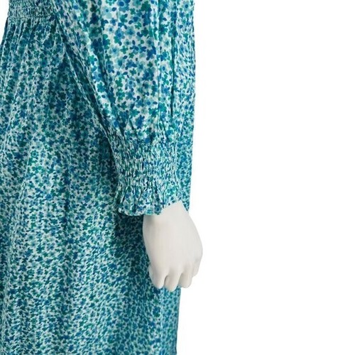 Pink City Prints NEW Blue Isabel Maxi Dress Ocean Ditsy Flower Size Small - Picture 4 of 9