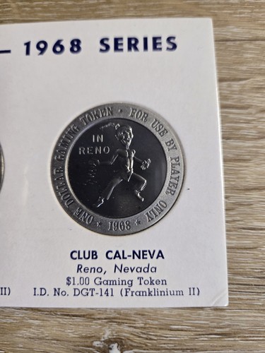 Franklin Mint 4 Proof Like Gaming Tokens 1968 Series Group 8 - Picture 5 of 10