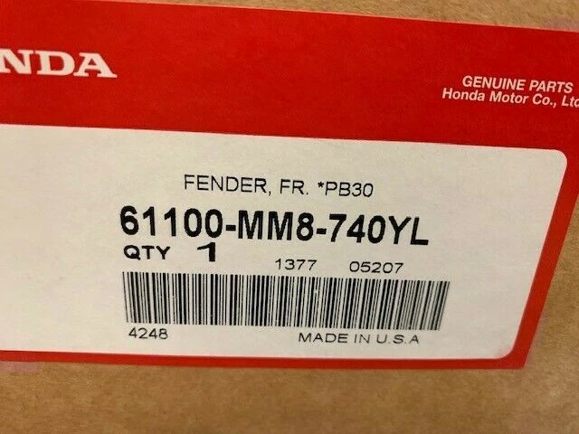 *Nuevo guardabarros delantero Honda VT1100C Shadow Spirit 2001 y 2004 61100-MM8-740YL NUEVO Foto 3 de 3
