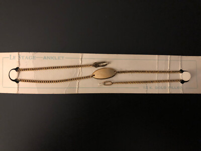 vintage LeStage 12k gold filled anklet