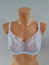 BNWT WOMENS UK 34F BOUX AVENUE WHITE LACE UNDERWIRED SOFT CUP BRA  RRP £32