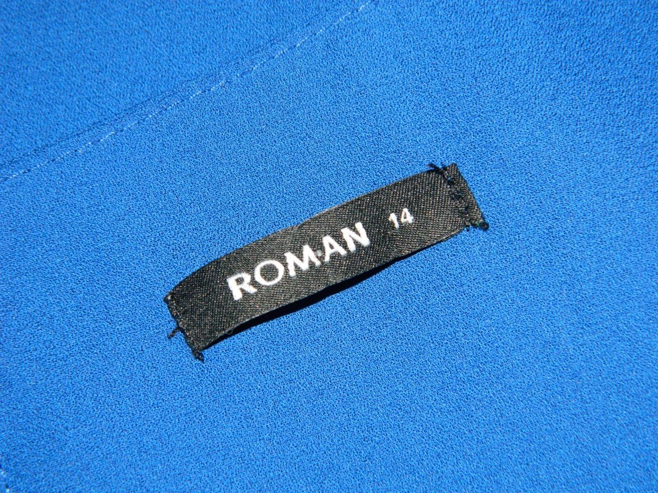 Roman Cobalt Blue Floaty Sleeveless Ladies Top Size UK 14 eBay