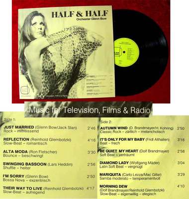 LP Orchester Glenn Bow: Half & Half ( UTV 98110) Music for TV, Films & Radio