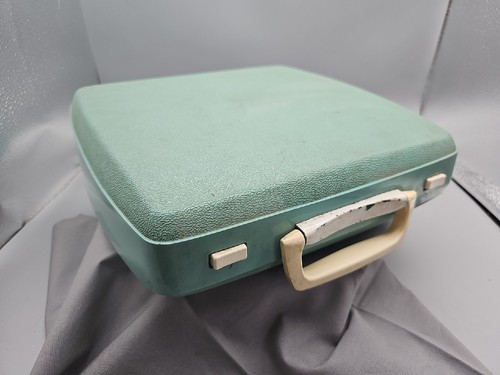 Vintage Teal Blue SCM Smith Corona "Skyriter” Typewriter In Case -Non Working - Picture 11 of 15
