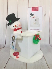 Hallmark Jingle Pals Christmas Sing-Along Snowman Sound Light Motion & ORNAMENT
