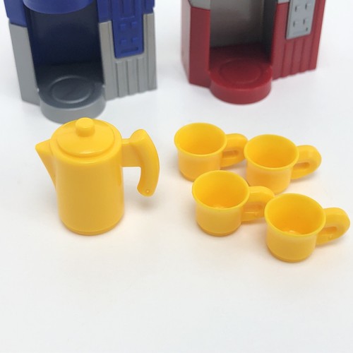 Playmobil ufficio cucina caffè caffettiera caffettiera 4 tazze 70206 miniatura casa delle bambole - Foto 6 di 12