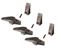 3 Excavator, Skid Bucket Weld-on Shanks, Teeth, Pins, 5/8" Lip - 230X156, X156