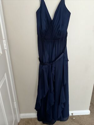 Vera Wang White For David's Bridal Size 16 Navy Blue V neck Bridesmaid Dress | eBay Vera Wang White For David's Bridal Size 16 Navy Blue V neck Bridesmaid Dress | eBay
