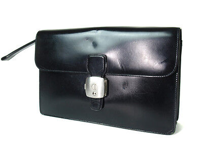 DUNHILL Black Leather Clutch bag DC5444L 