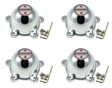 4pcs New American Racing Torq Thrust 5 Ear Wheel Rim Center Caps Chrome 2-18